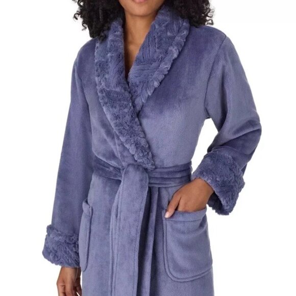 🛍️ BLACK FRIDAY 🛍 NWT 🛍️ CAROLE HOCHMAN WOMEN'S PLUSH SHAWL COLLAR ROBE XS - Picture 7 of 7
